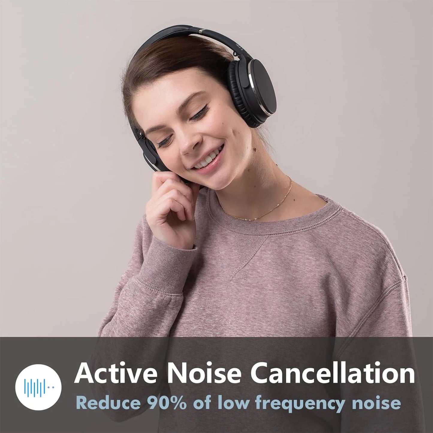 T-fun NC25 Hybrid Noise Cancelling Headphones Wireless 50H - Antland Marketplace