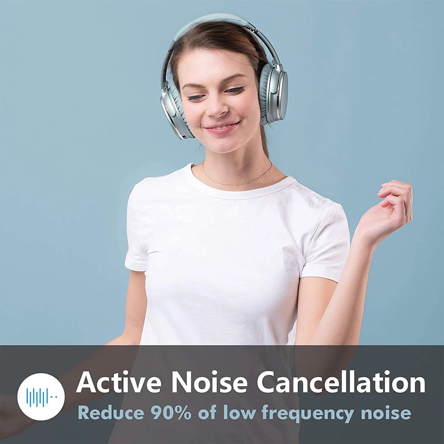 T-fun NC25 Hybrid Noise Cancelling Headphones Wireless 50H - Antland Marketplace