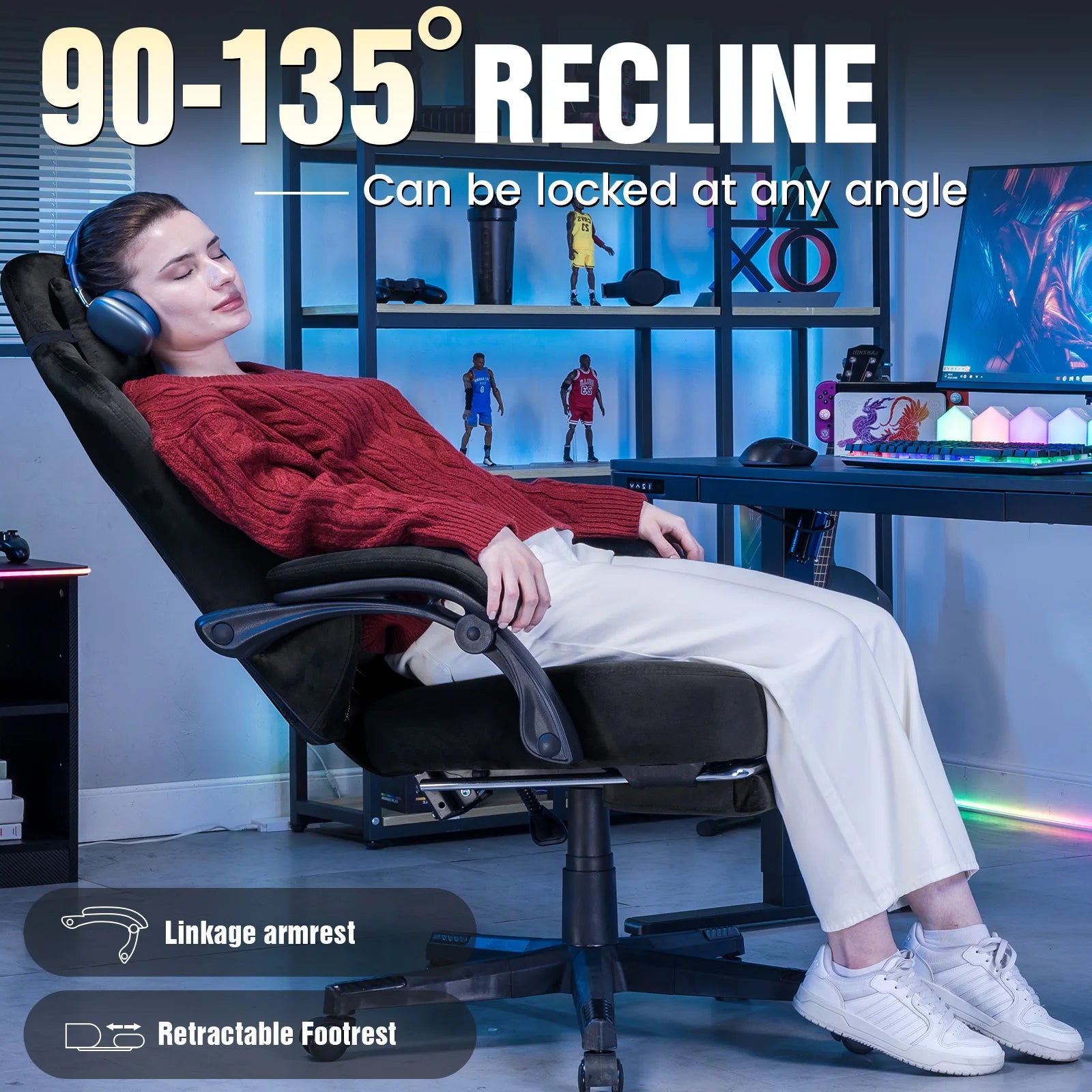 Ergonomic GTPLAYER Gaming Chair with Pocket Spring Cushion - Antland Marketplace
