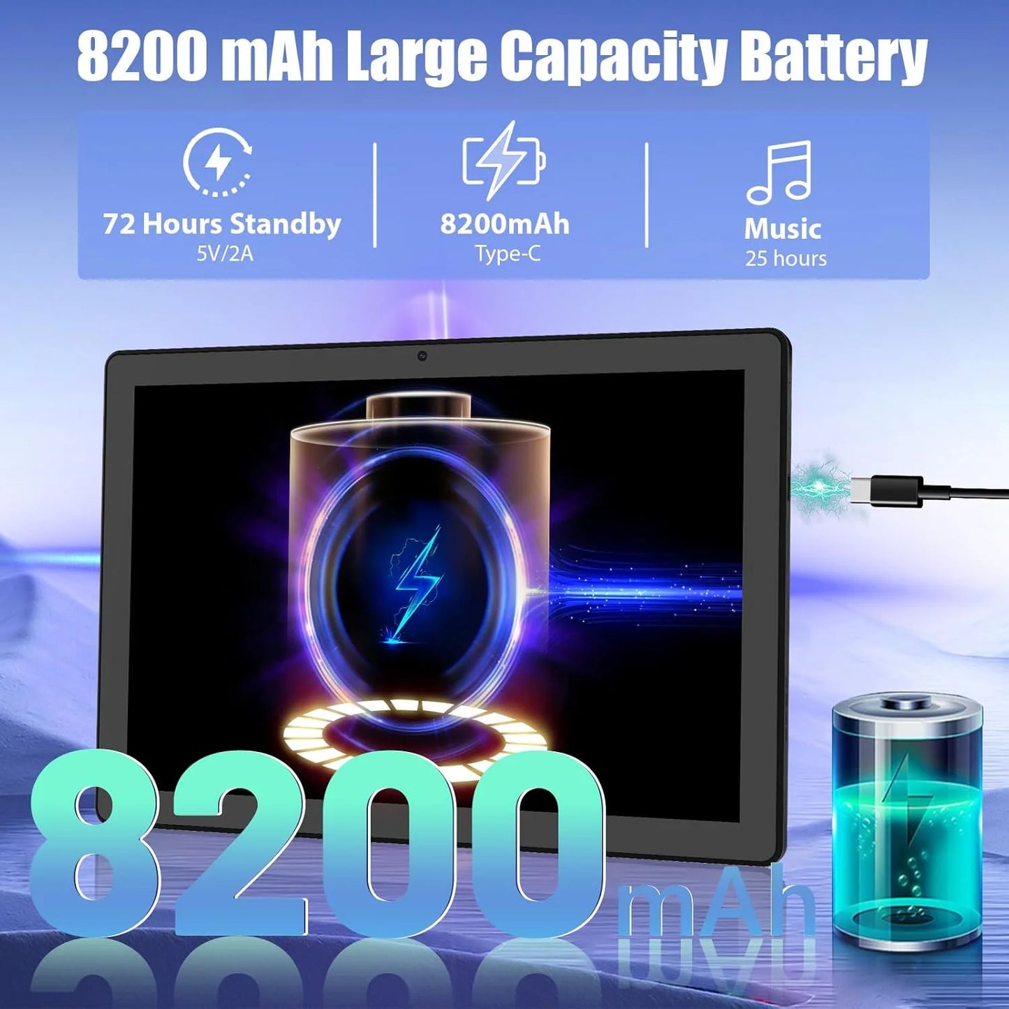 BestSki 11 Inch Android Tablet 14GB RAM 64GB Storage