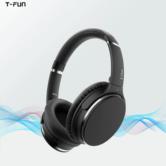 T-fun NC25 Hybrid Noise Cancelling Headphones Wireless 50H - Antland Marketplace