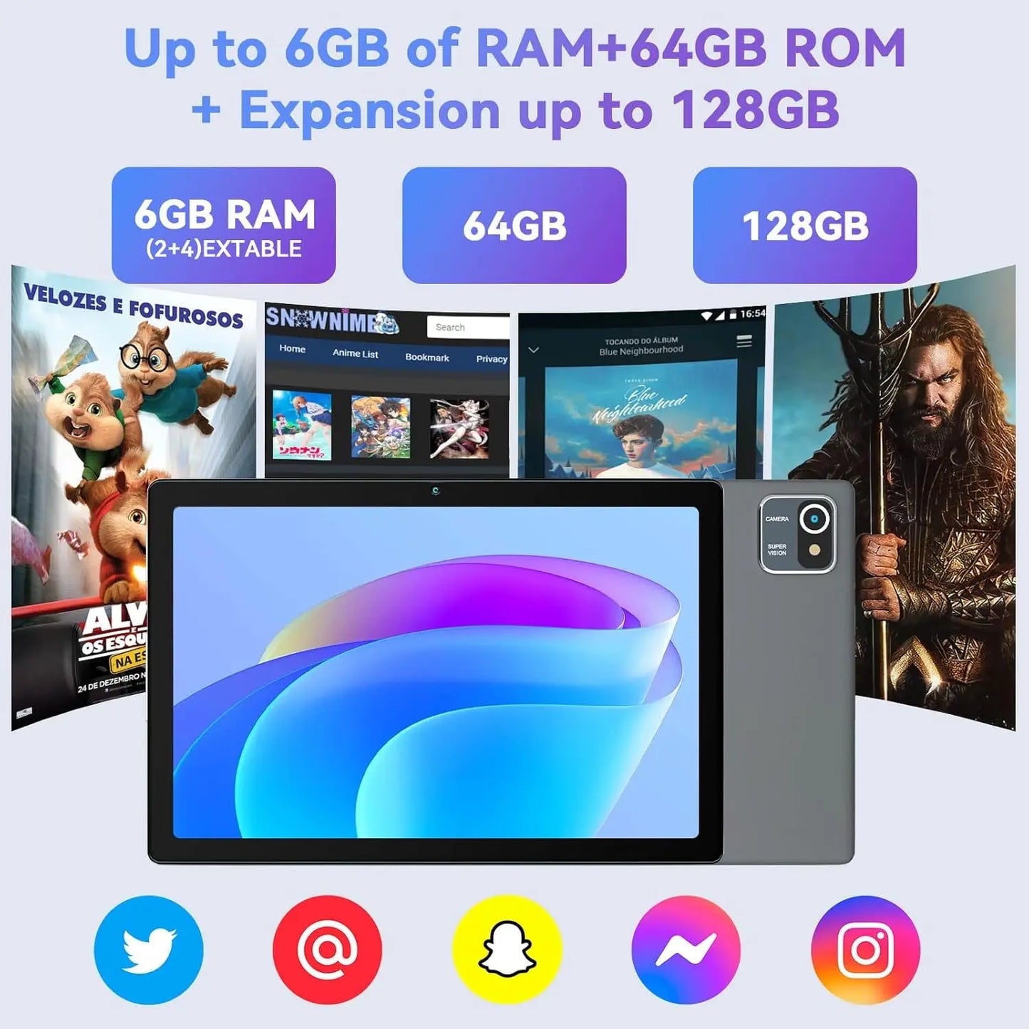 AEEZO MB1001 10 Inch Android Tablet 6GB RAM 64GB Storage