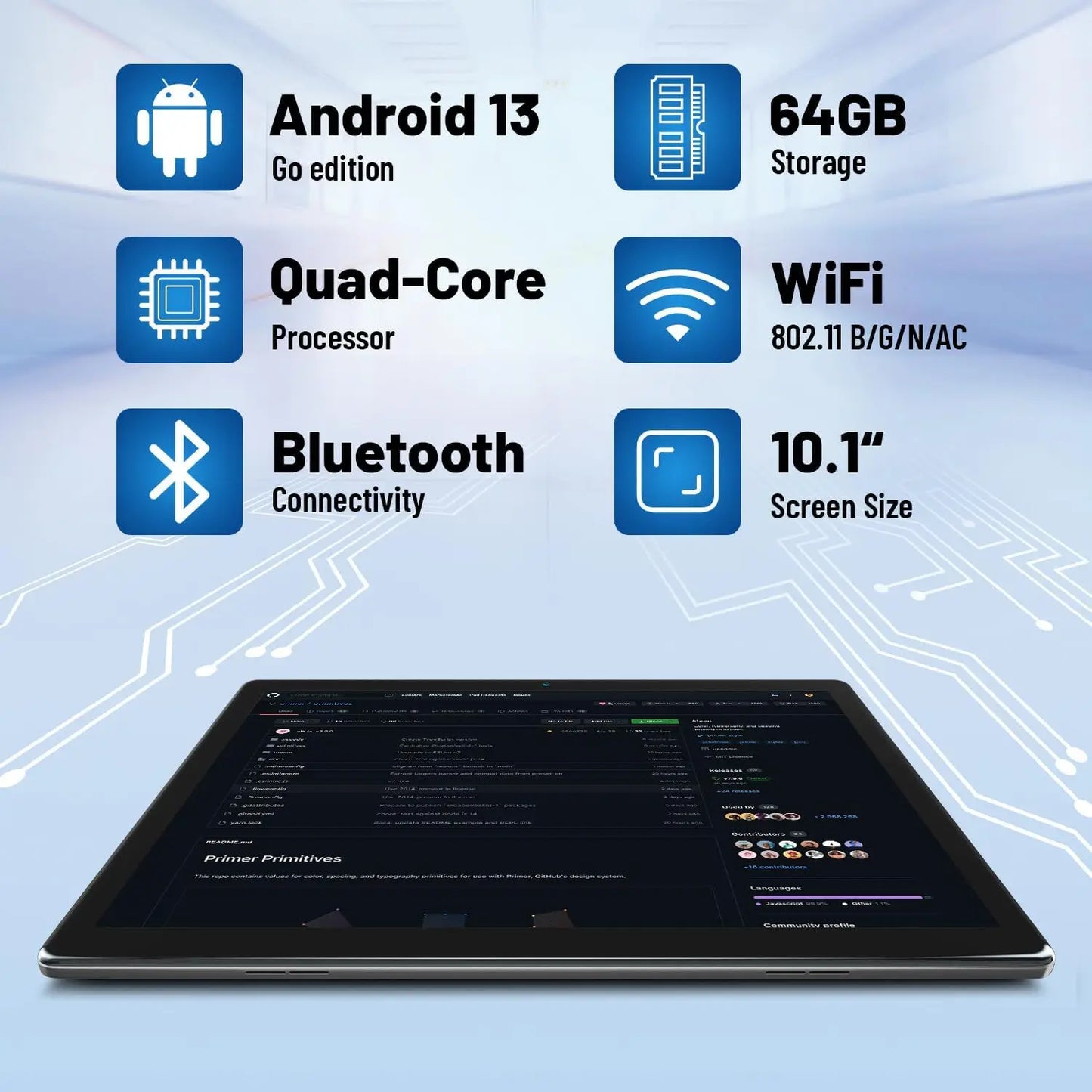 URAO 10 Inch Android Tablet 6GB RAM 64GB ROM Dual Camera