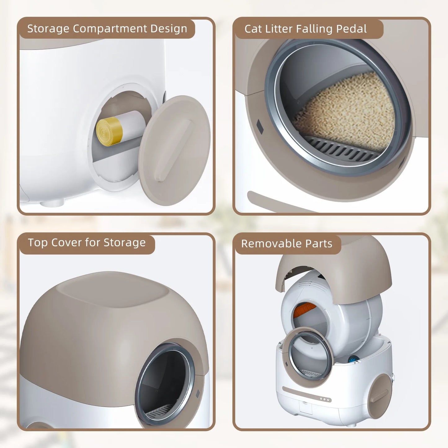 Automatic Cat Litter Box Robot With Self Cleaning WiFi App