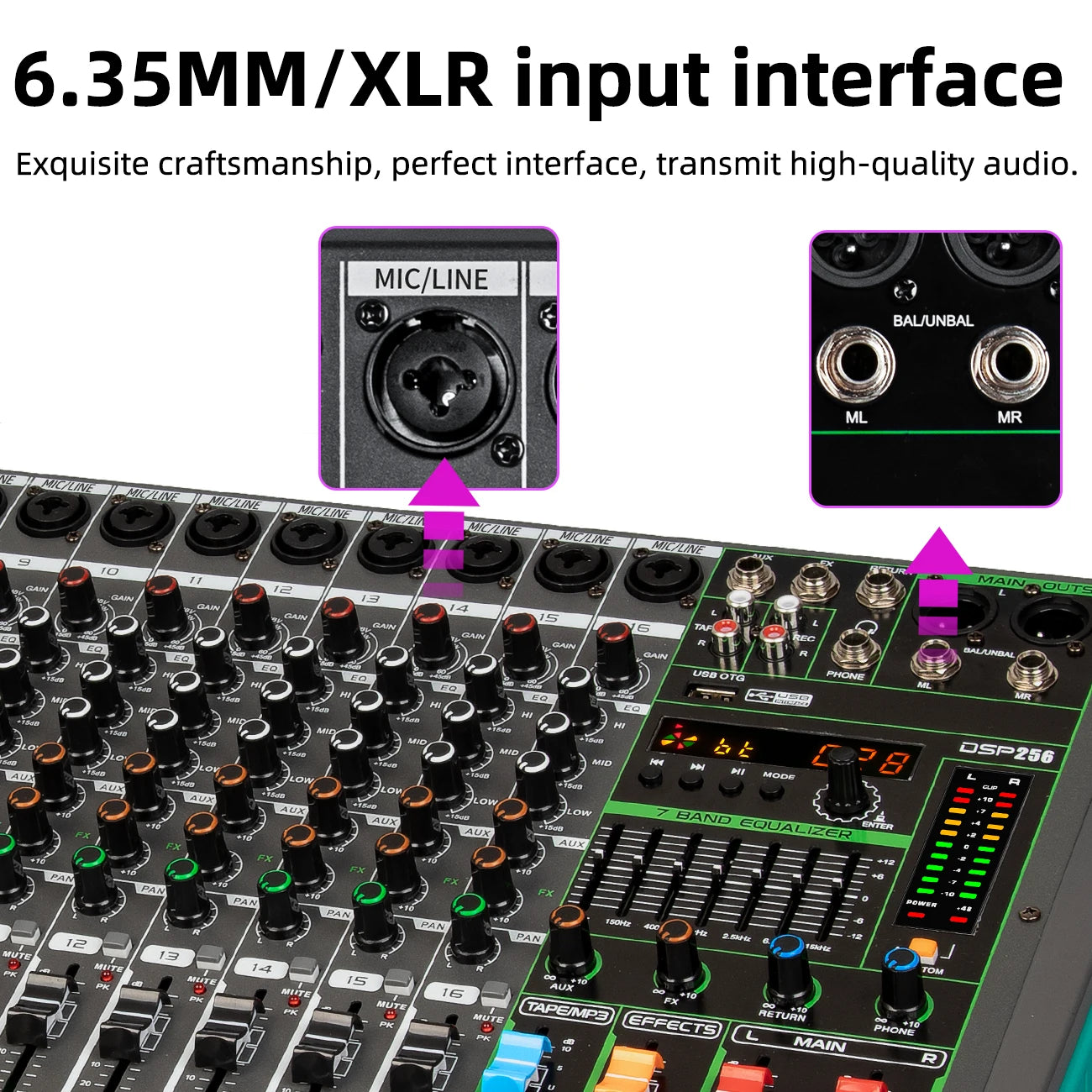 16 Channels DJ Mixer with 256 DSP Effects and USB Connectivity