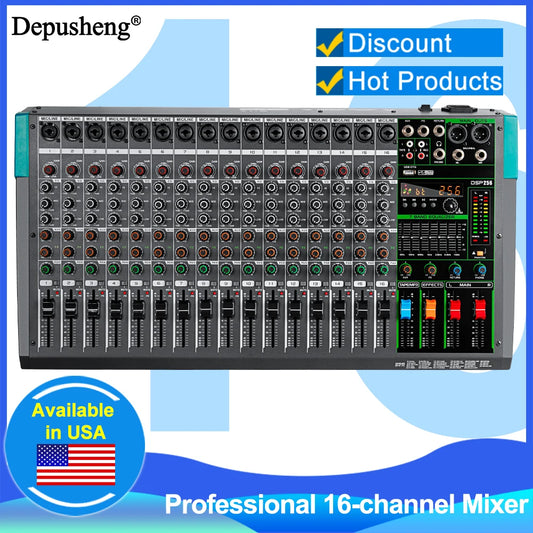16 Channels DJ Mixer with 256 DSP Effects and USB Connectivity