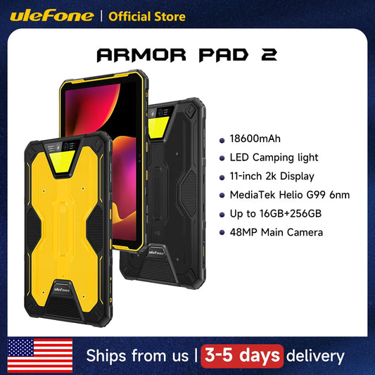 Ulefone Armor Pad 2 Rugged Tablet 11 Inch 2K 18600 mAh