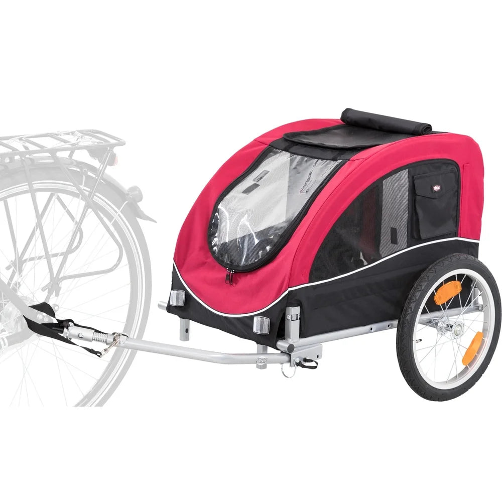 Foldable Dog Bicycle Trailer With Shock Absorbing Tires