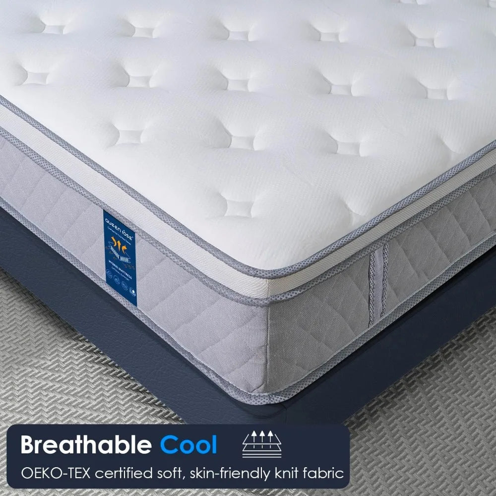 12 Inch Hybrid Full Mattress for Comfort and Support - Antland Marketplace