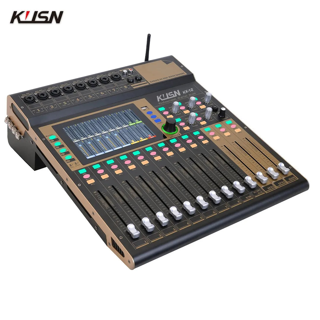 12 Channel WIFI Digital Mixer with 7 Inch Touchscreen