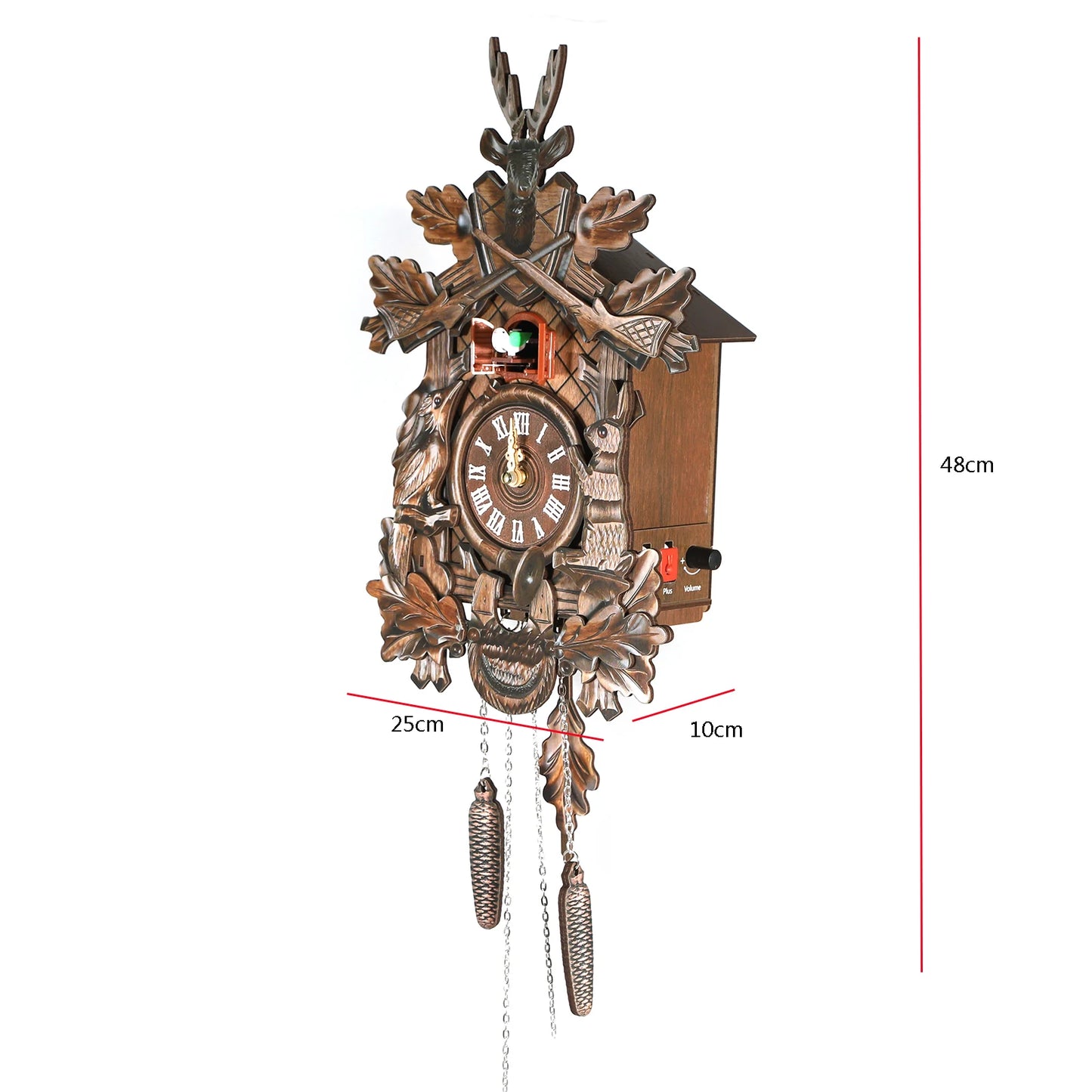 Cuckoo Clock with Forest Design Featuring Deer and Rabbit - Antland Marketplace