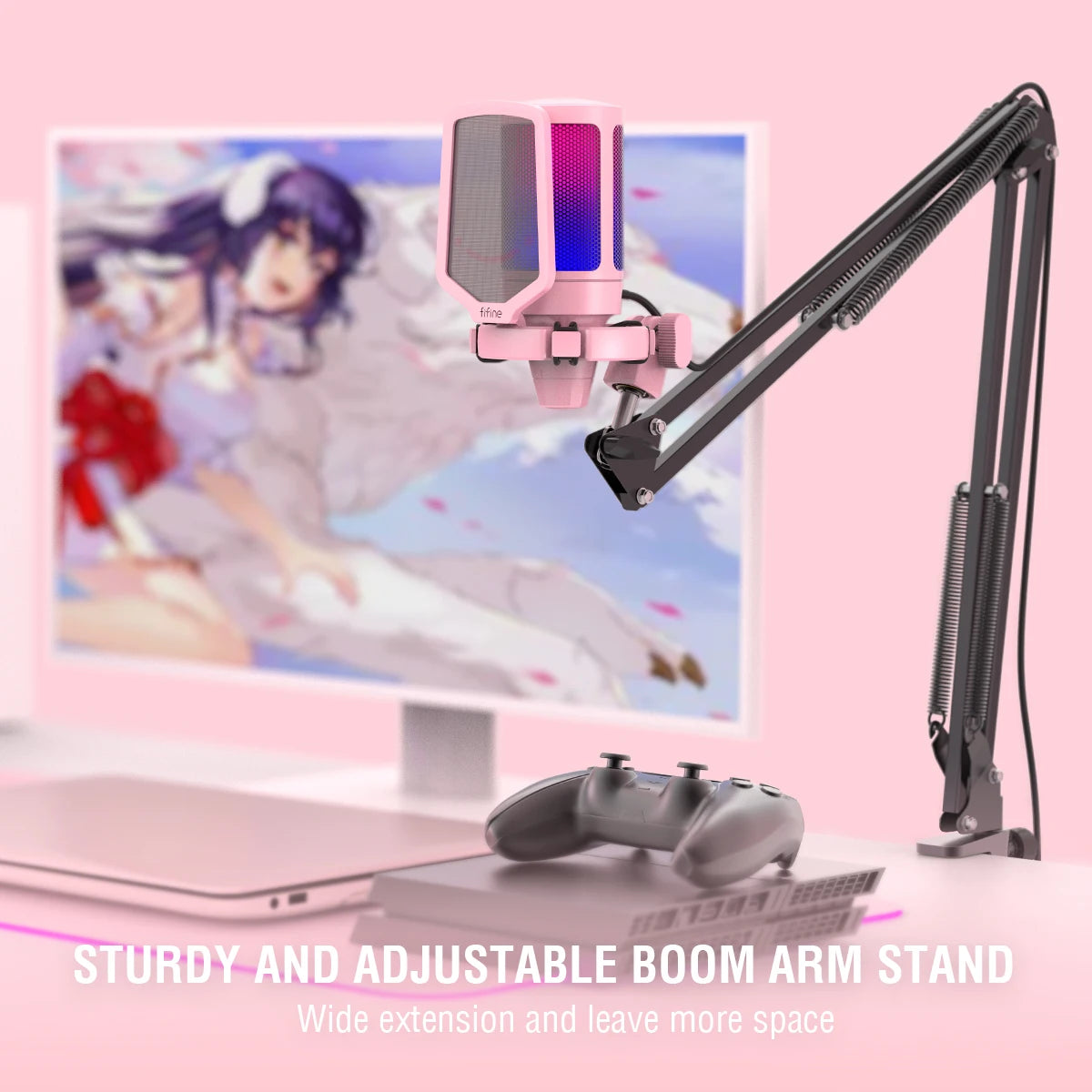FIFINE USB Gaming Microphone Kit with RGB and Mute Button - Antland Marketplace