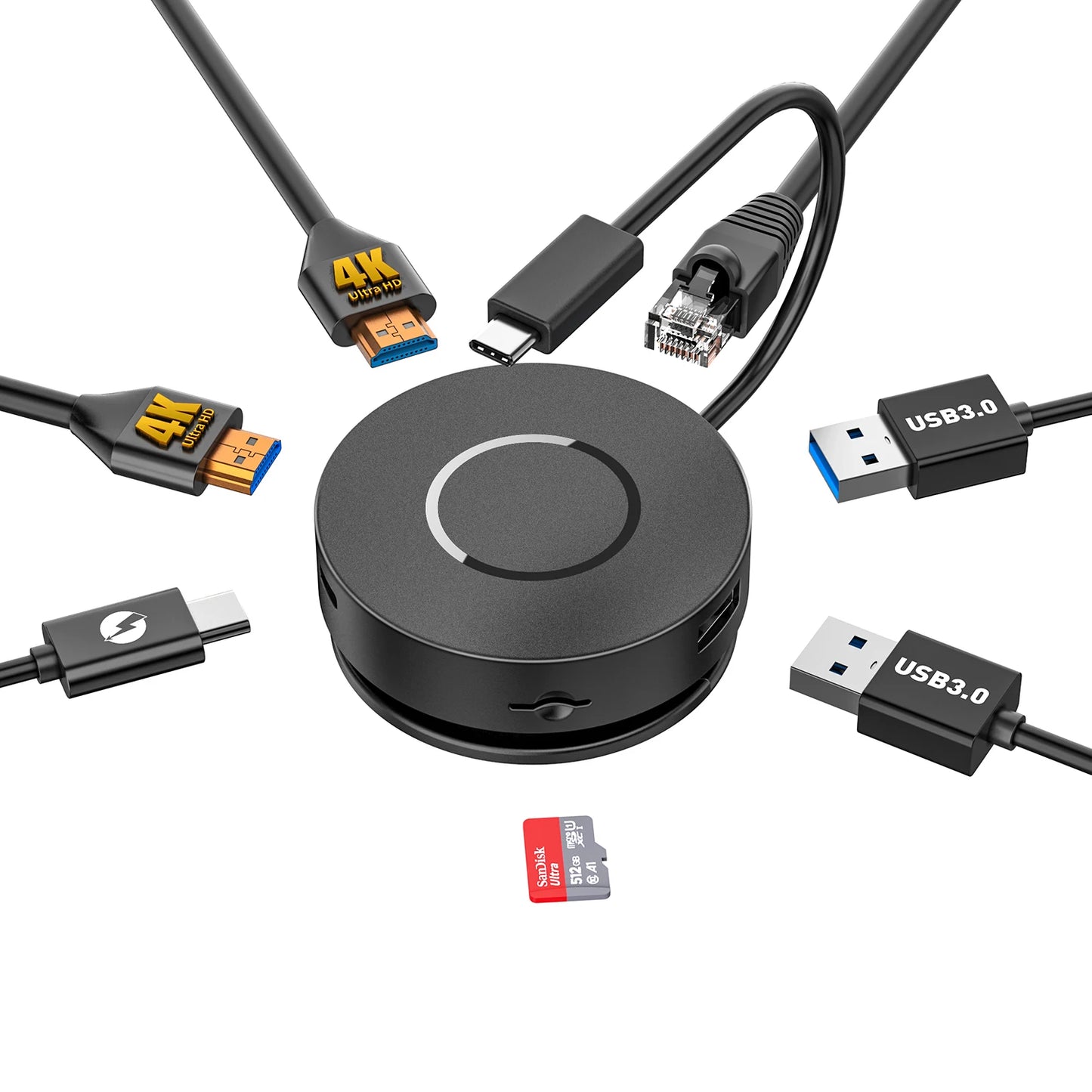 7-in-1 USB C Hub with Dual 4K HDMI and Gigabit Ethernet - Antland Marketplace