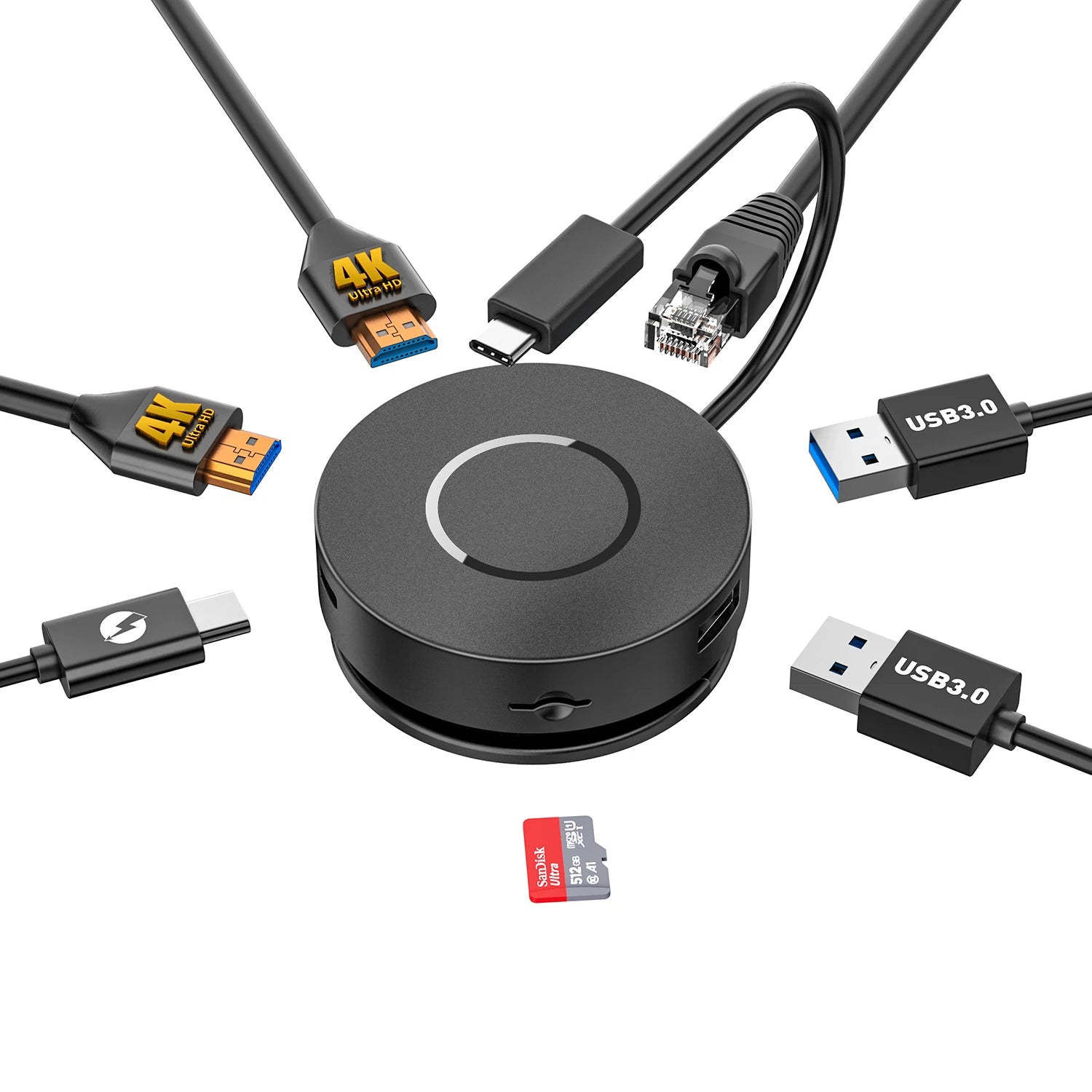 7-in-1 USB C Hub with Dual 4K HDMI and Gigabit Ethernet - Antland Marketplace