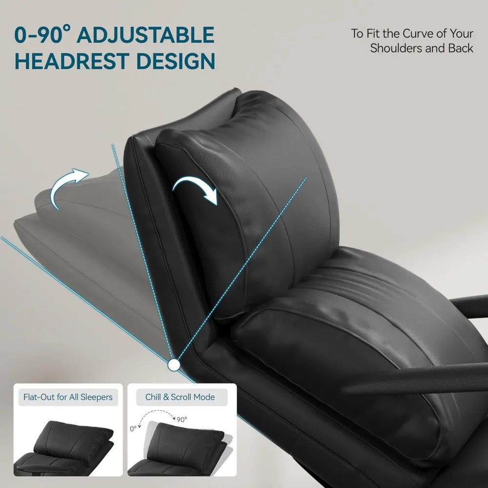 Ergonomic Reclining Office Chair with Adjustable Headrest - Antland Marketplace