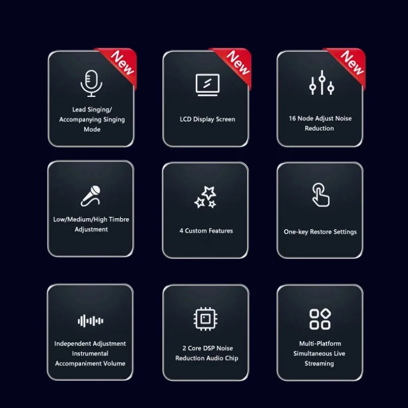 Live Streaming Sound Card X7 Voice Changer and Mixer