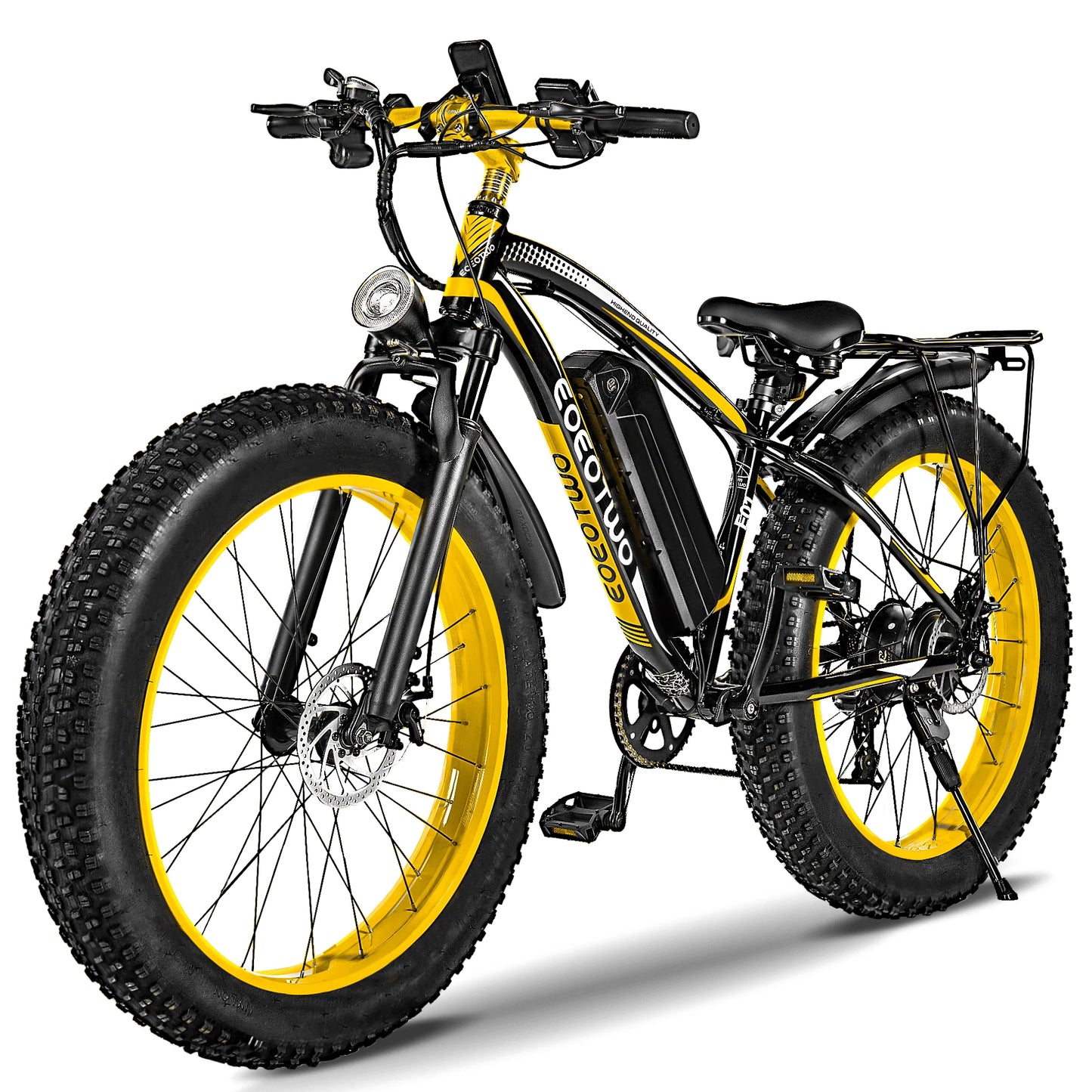 EOEOTWO E01 Electric Fat Tire Mountain Bike 1500W Peak Motor 34MPH 60 Mile Range