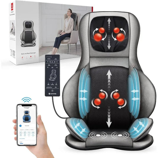 Shiatsu Neck Back Massager Heat Compression App Control