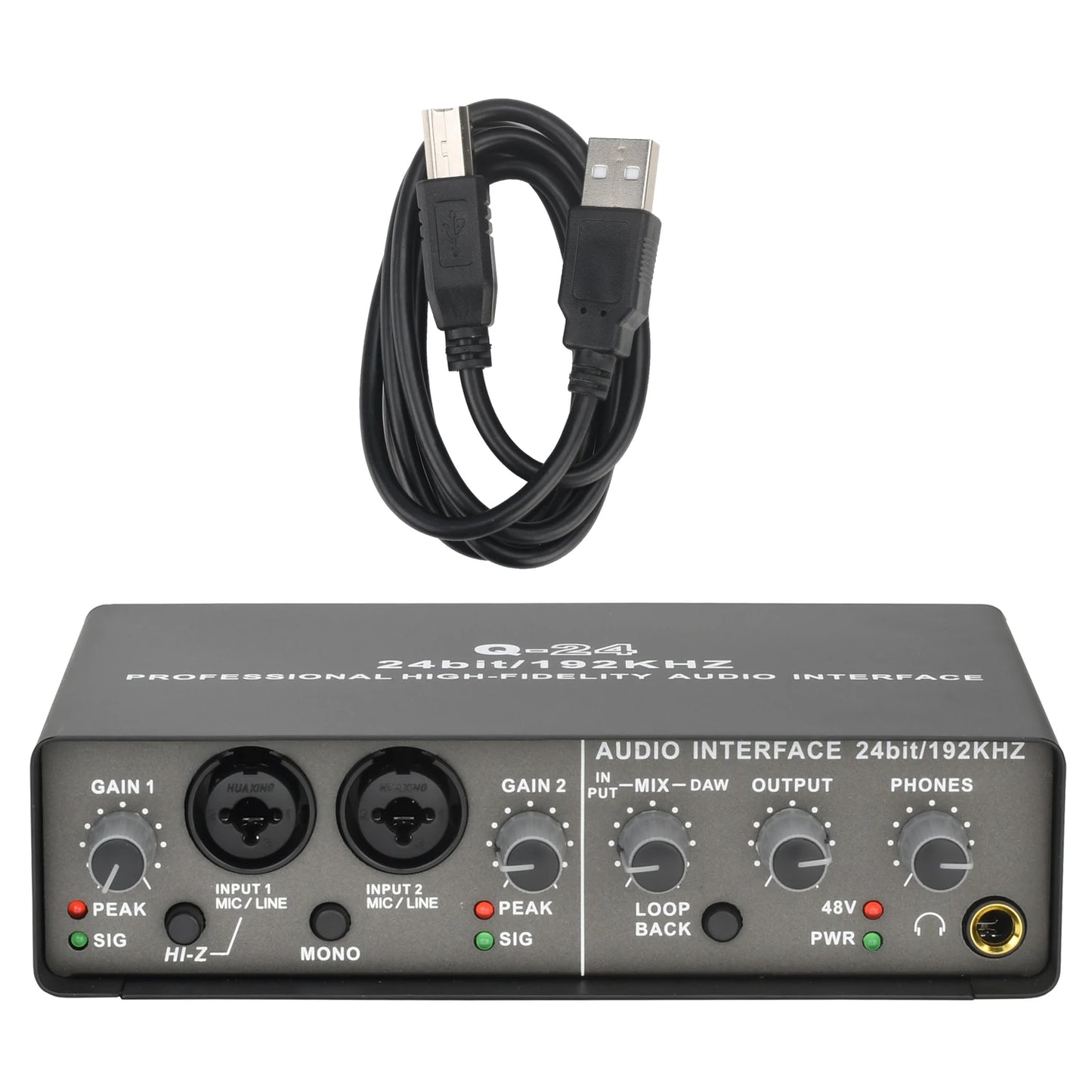 TEYUN Q24 24bit Audio Interface for Guitar and Studio Use