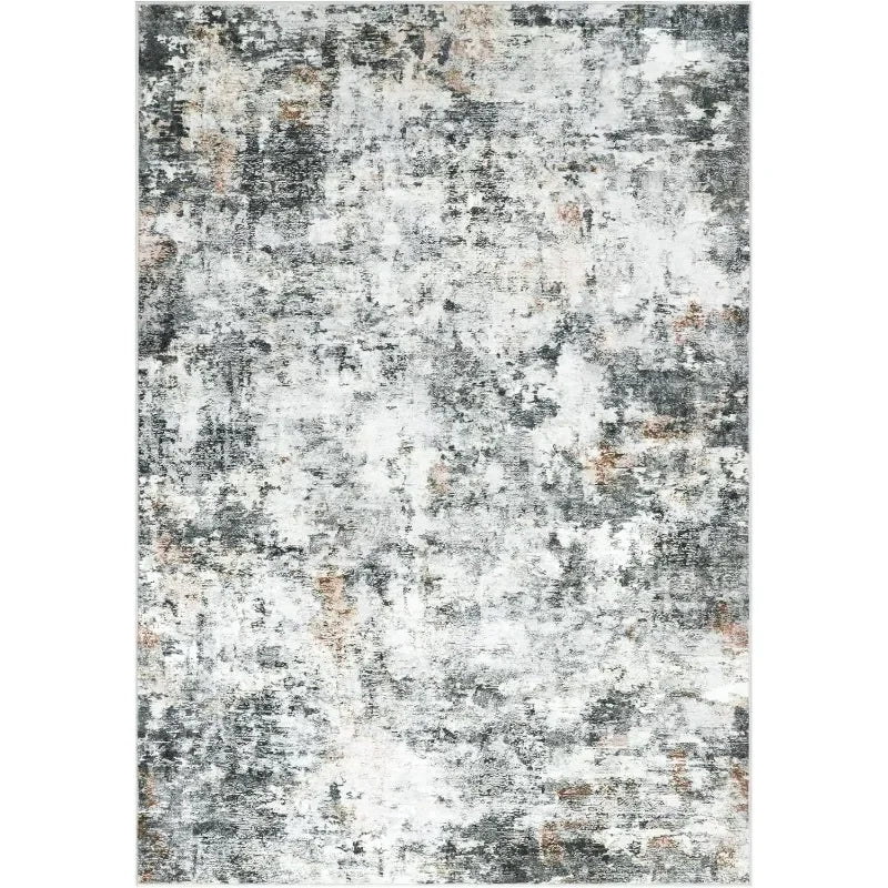 Modern Abstract Washable 8x10 Area Rug For Living Room