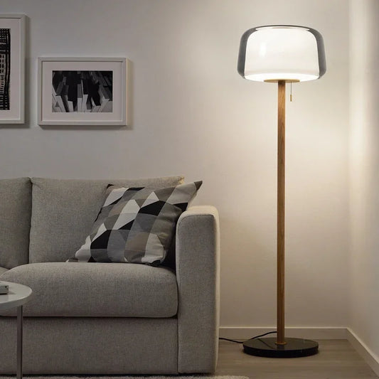 Modern Nordic Glass Floor Lamp With Simple Atmospheric Glow