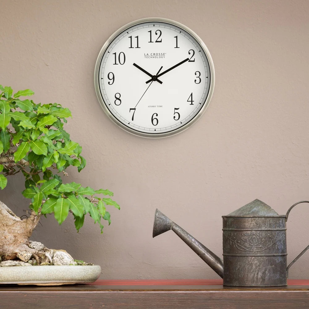 12 Inch Silent Quartz Wall Clock with Stainless Steel Frame - Antland Marketplace