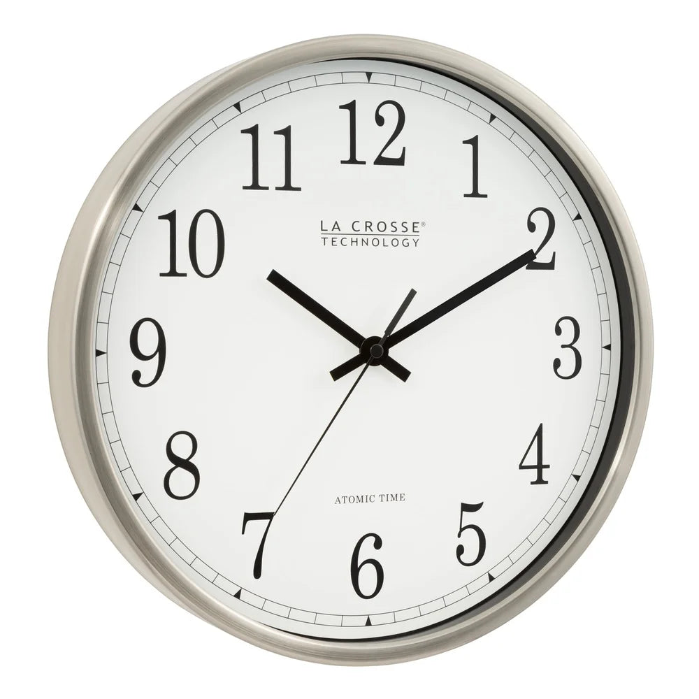 12 Inch Silent Quartz Wall Clock with Stainless Steel Frame - Antland Marketplace