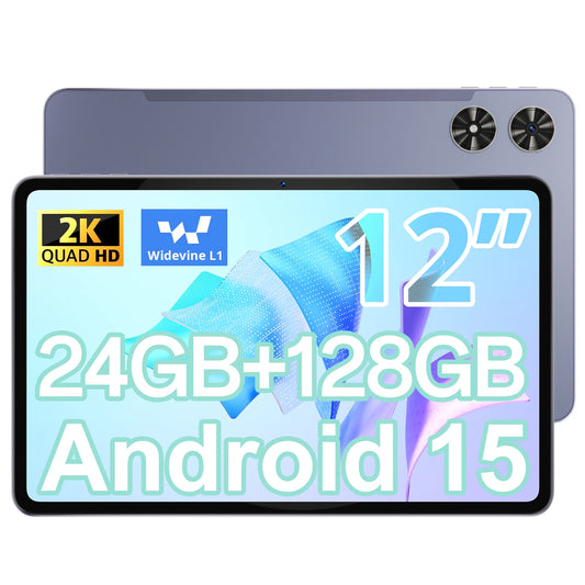 SVITOO 12 Inch Android Tablet 24GB 128GB 2K Display Fast Charge