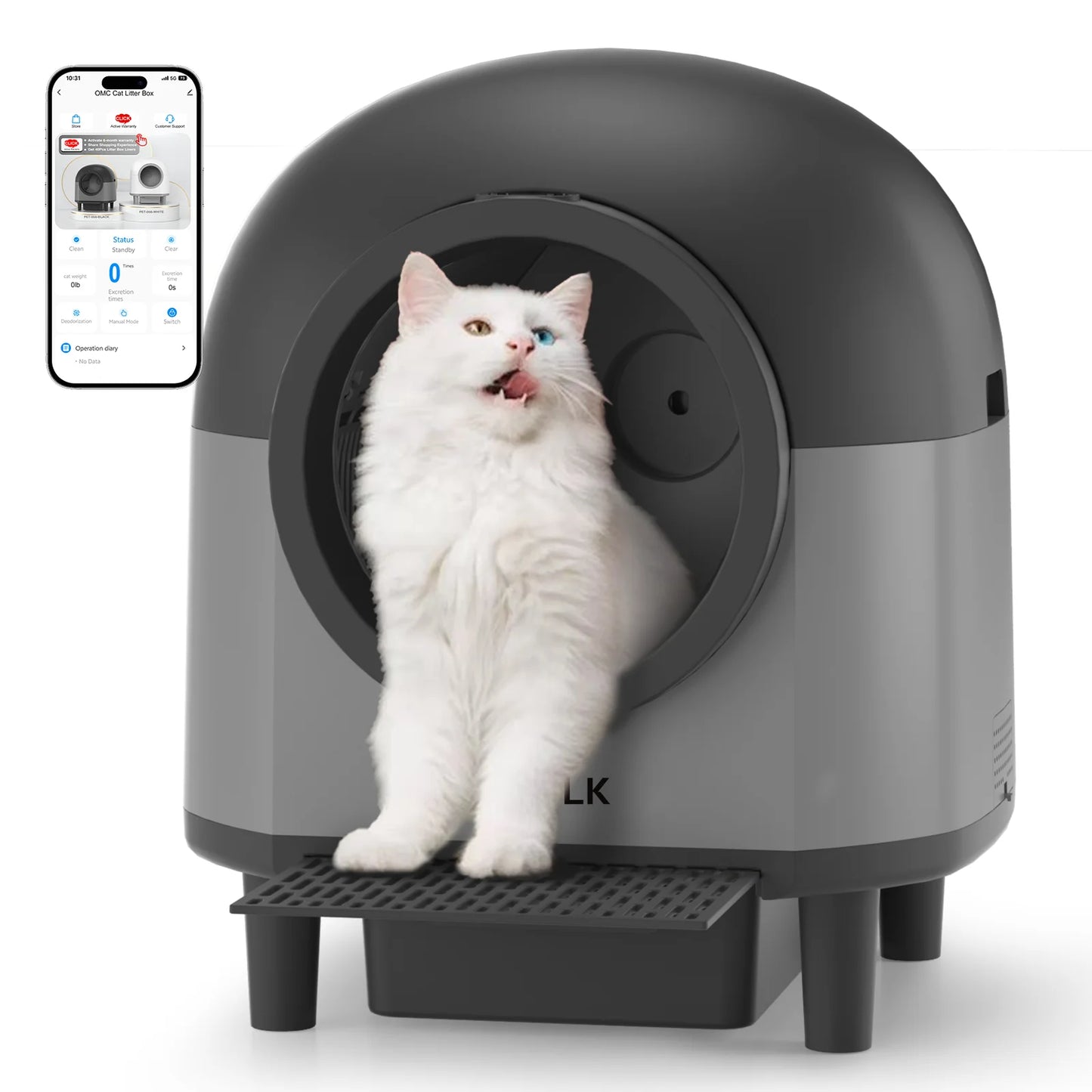 Automatic Self Cleaning Cat Litter Box With App Control