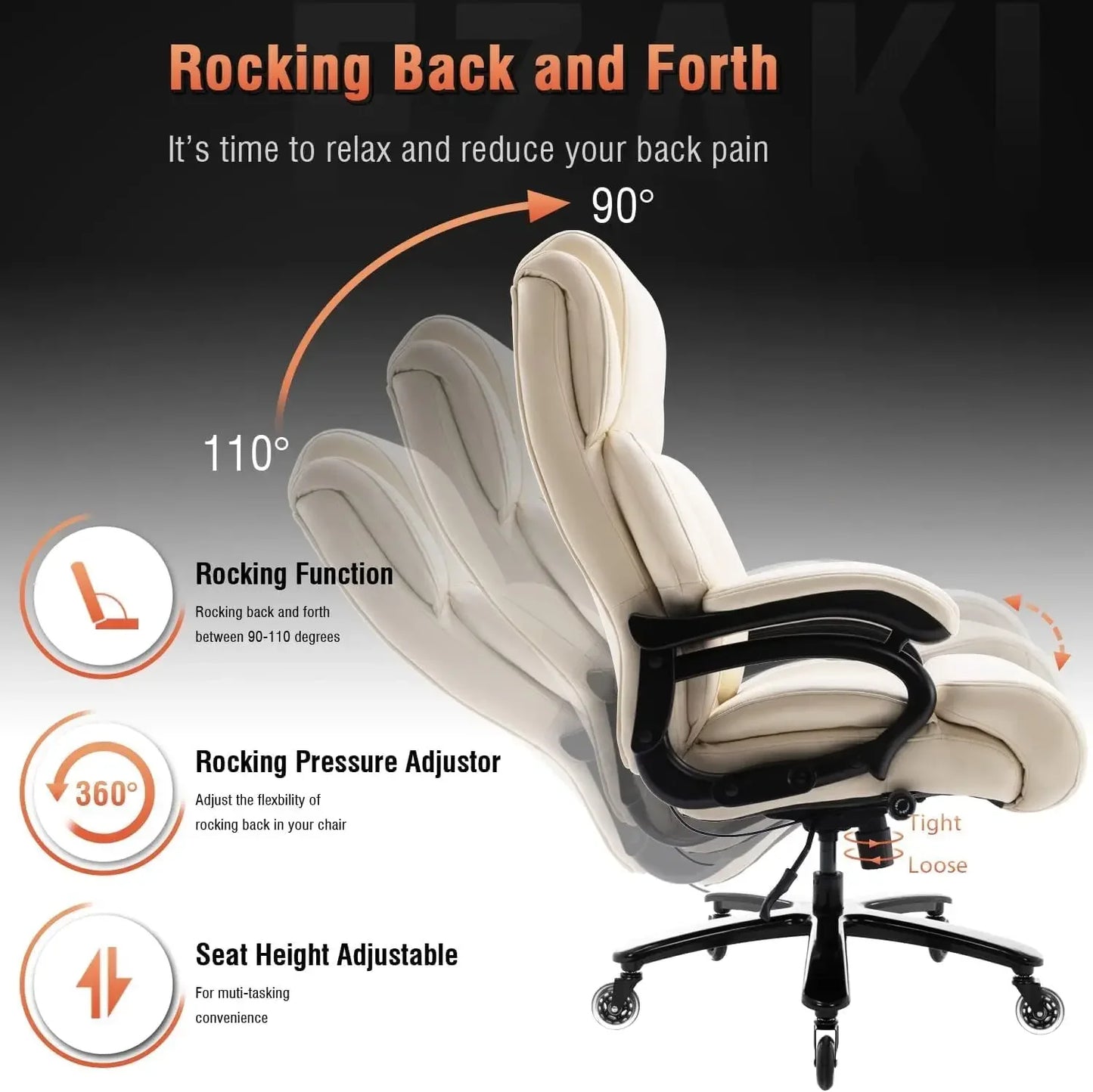 Big And Tall Office Chair With Adjustable Lumbar Support