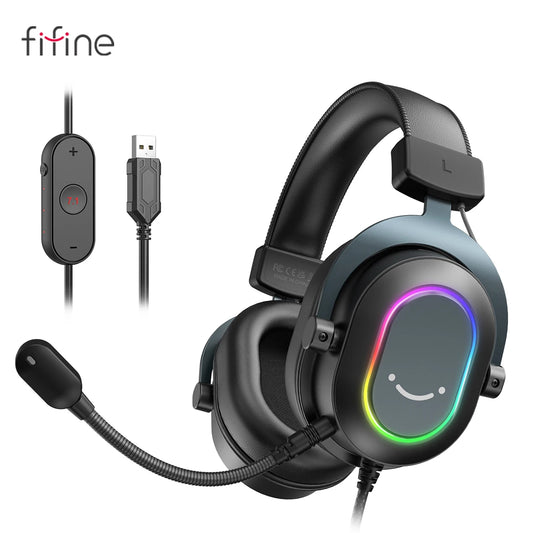 Fifine Dynamic RGB Gaming Headset with Surround Sound - Antland Marketplace