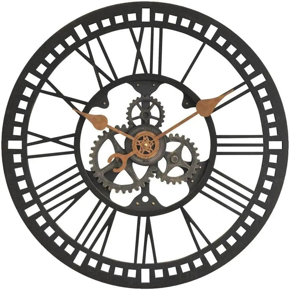 Industrial Round Analog Wall Clock Quartz Battery Operated