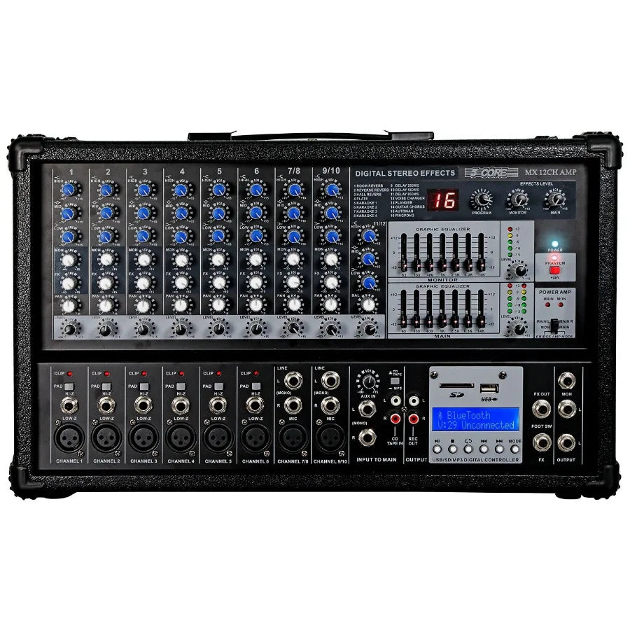 5Core 12 Channel Audio Mixer with Bluetooth and USB