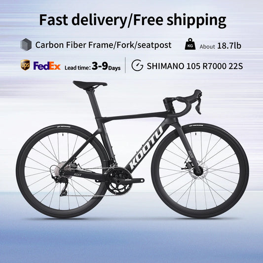 Kootu Carbon Fiber Road Bike with Shimano R7000 22 Speed - Antland Marketplace