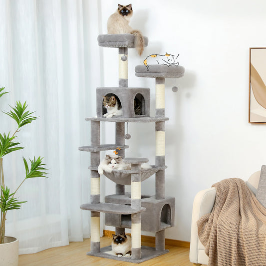 Large Cat Tree And Tower For Indoor Cats With Sisal Posts