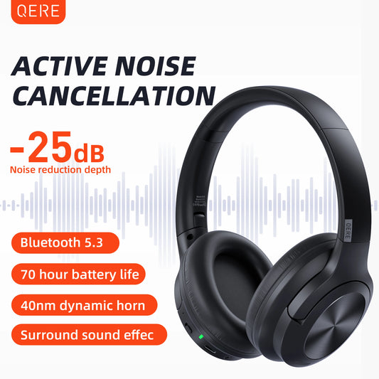 QERE E80 Wireless Bluetooth Headset with ANC and Hi-Res Audio - Antland Marketplace