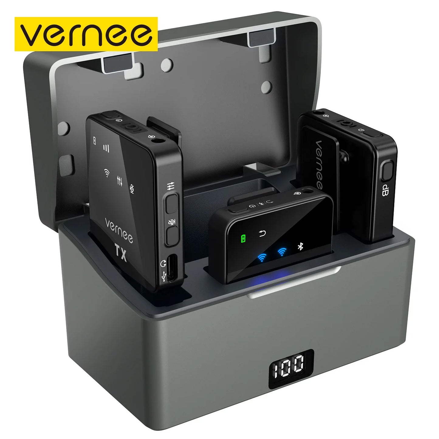 Vernee V3 Wireless Microphone – 180m Range Noise Cancellation - Antland Marketplace