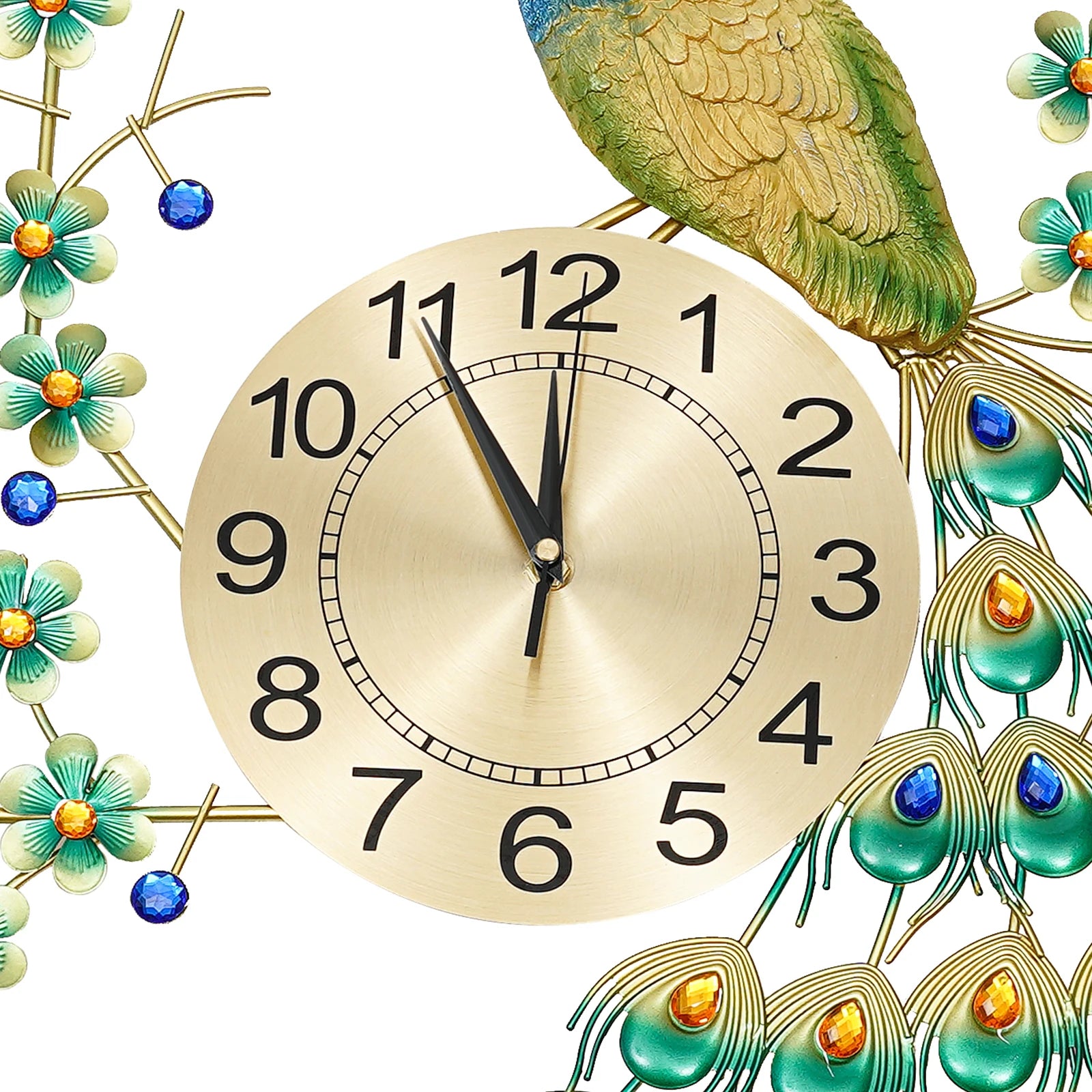 3D European Style Peacock Wall Clock for Modern Decor - Antland Marketplace