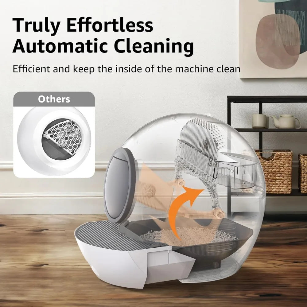 Extra Large 60L Automatic Self Cleaning Litter Box For Cats