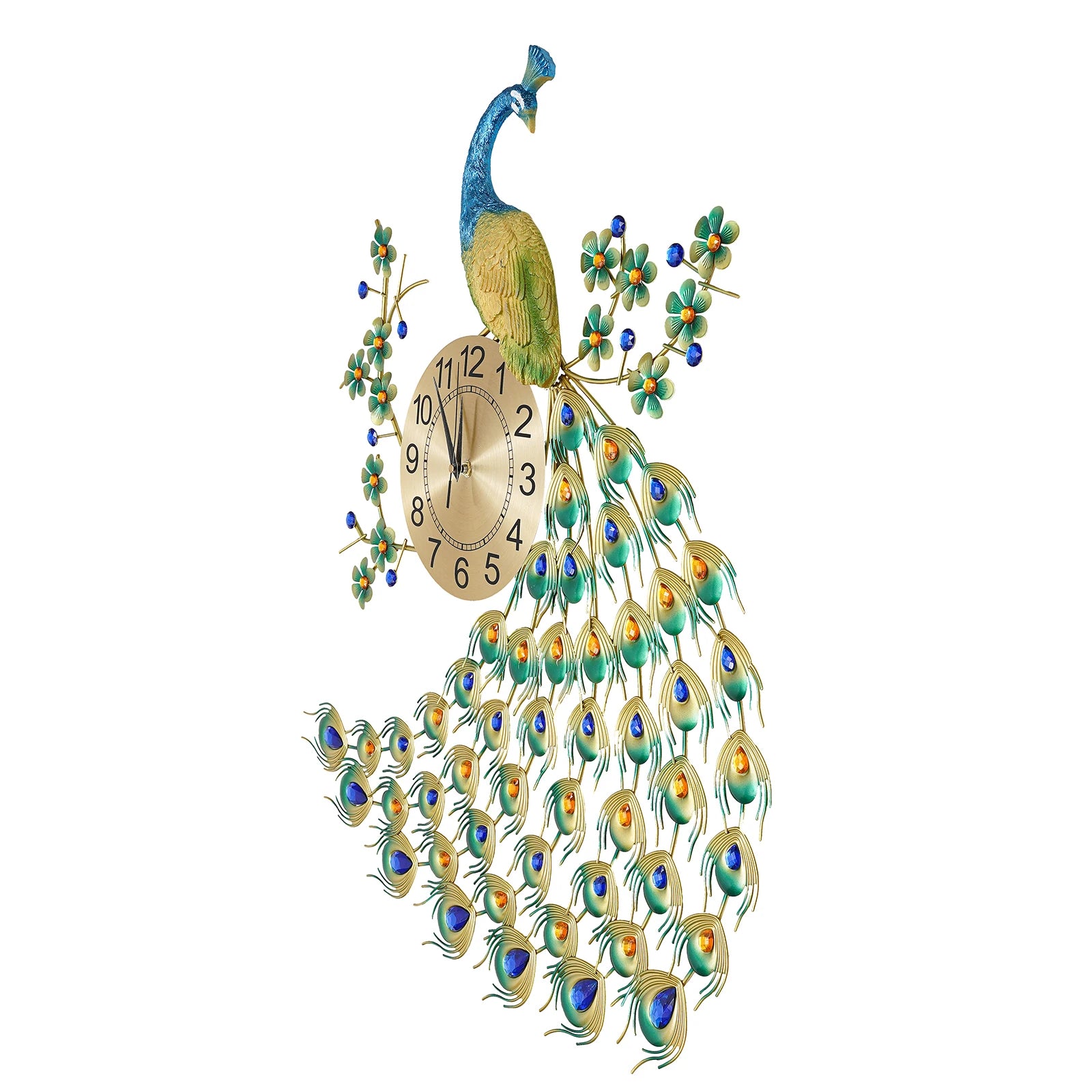 3D European Style Peacock Wall Clock for Modern Decor - Antland Marketplace