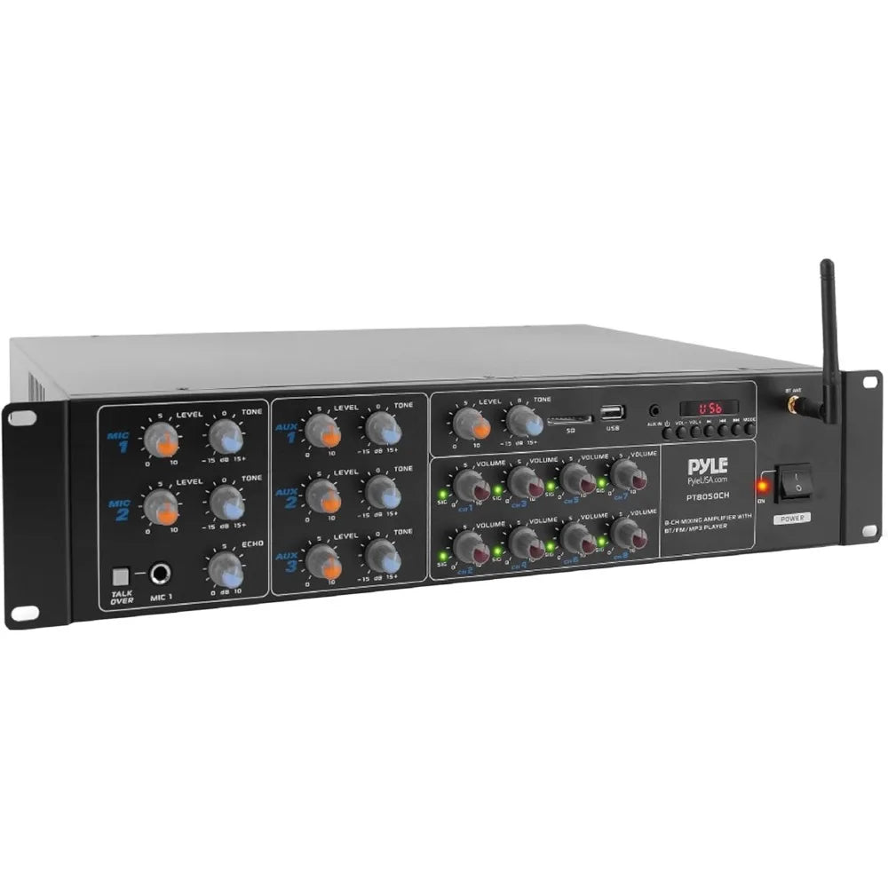 8 Channel Wireless Bluetooth Power Amplifier 4000W Audio System