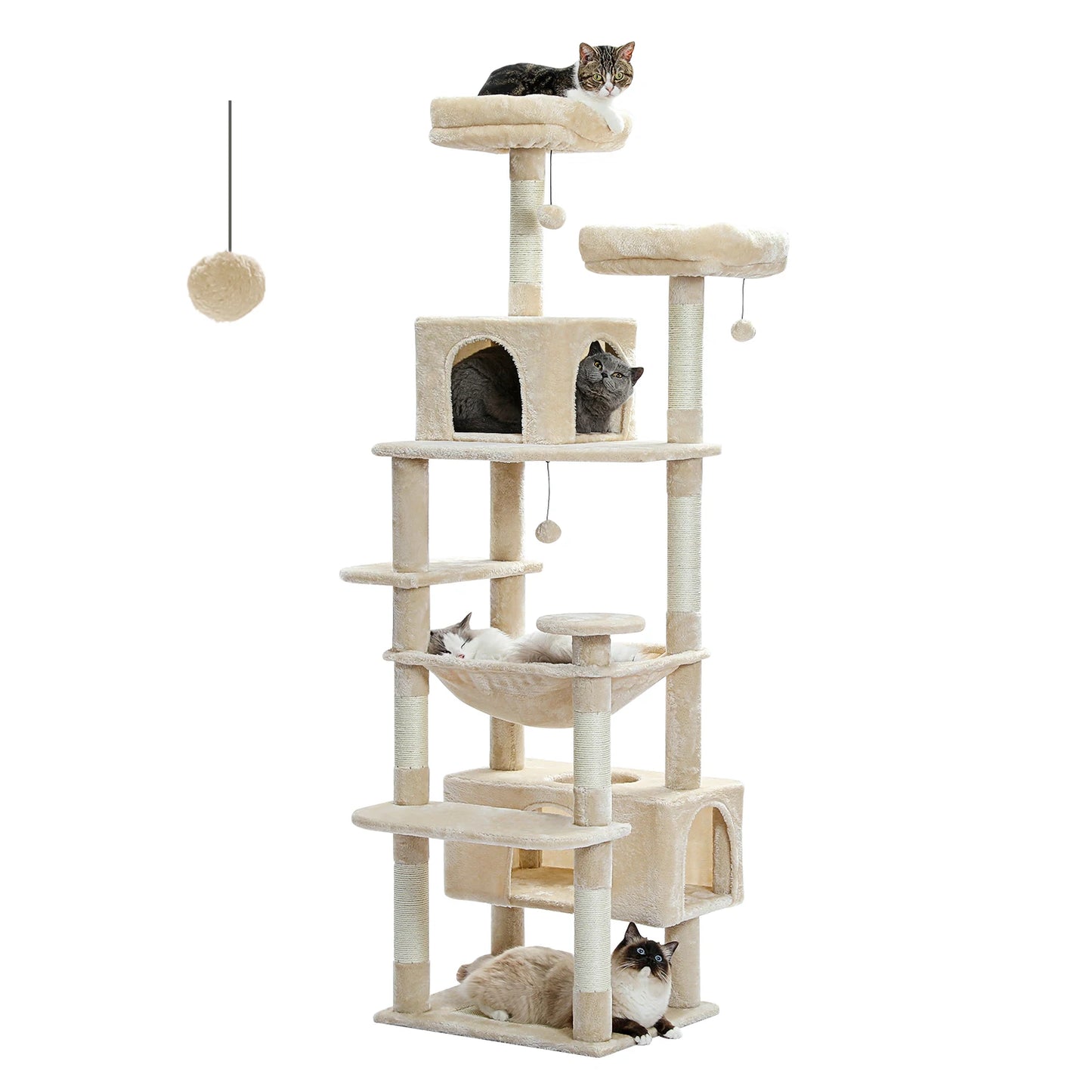 Large Indoor Cat Tree Tower With Sisal Scratching Posts