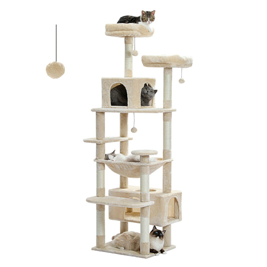 Large Indoor Cat Tree Tower With Sisal Scratching Posts