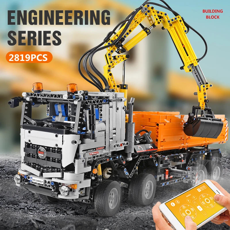 Mould King 19007 Pneumatic RC Truck Building Block Set