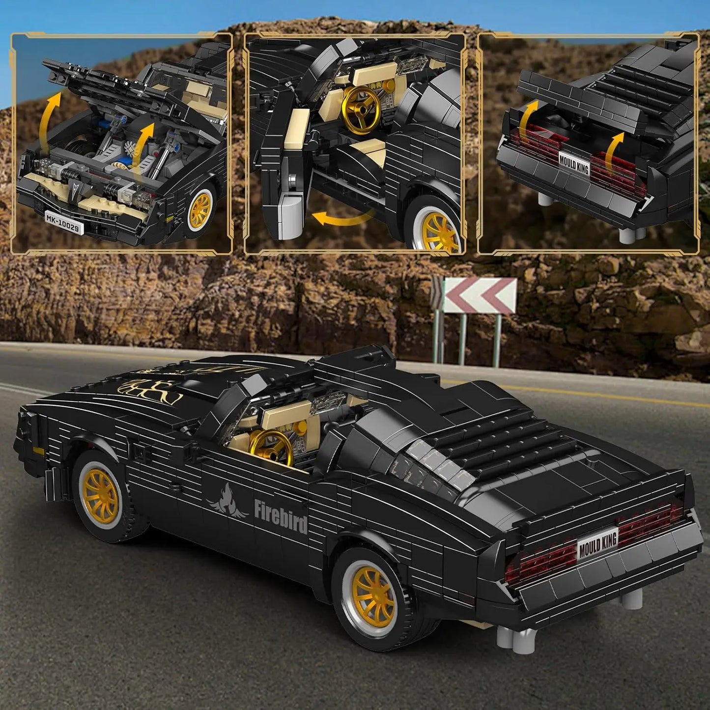 Mould King 10029 Firebird Retro American Sports Car Set