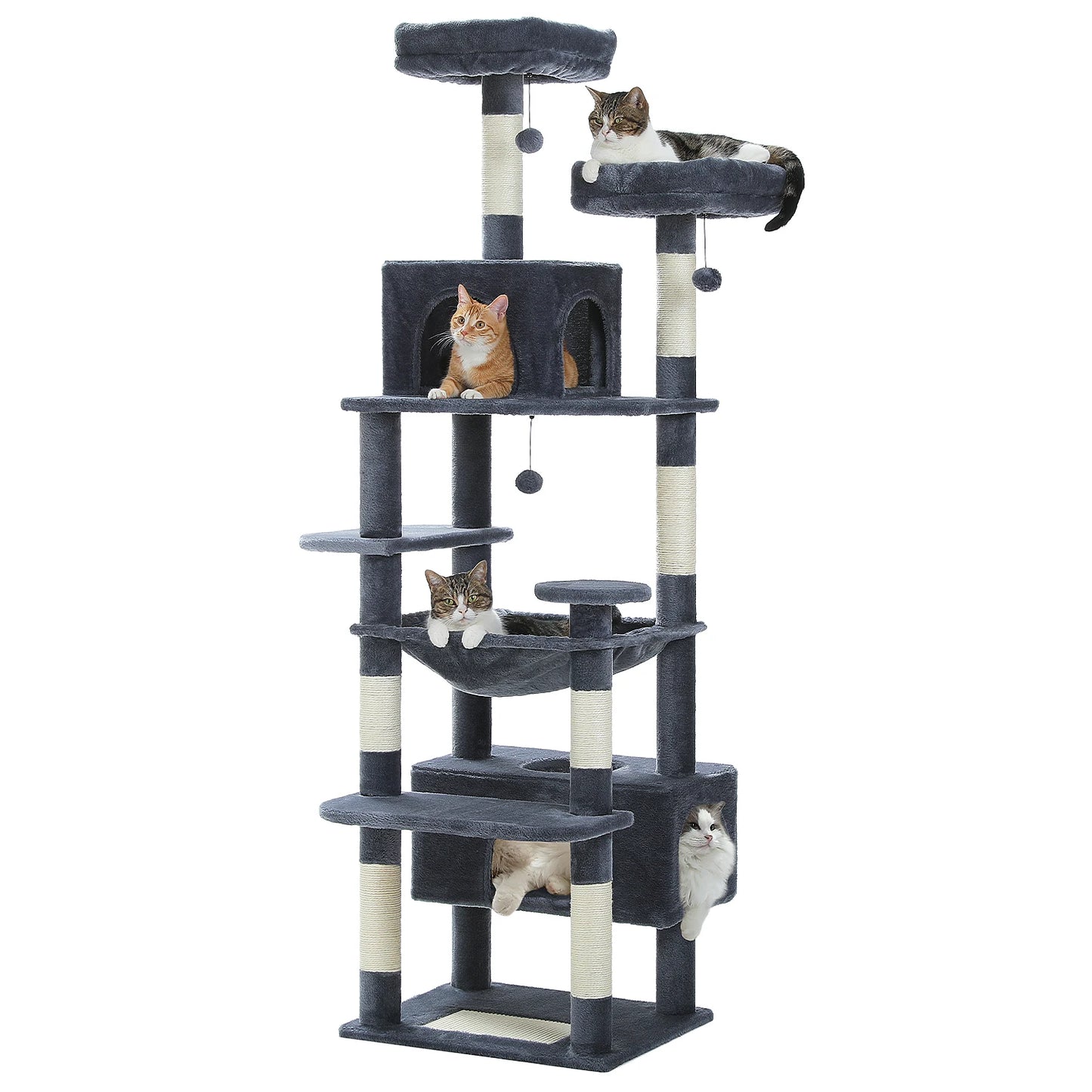 Large Indoor Cat Tree Tower With Sisal Scratching Posts