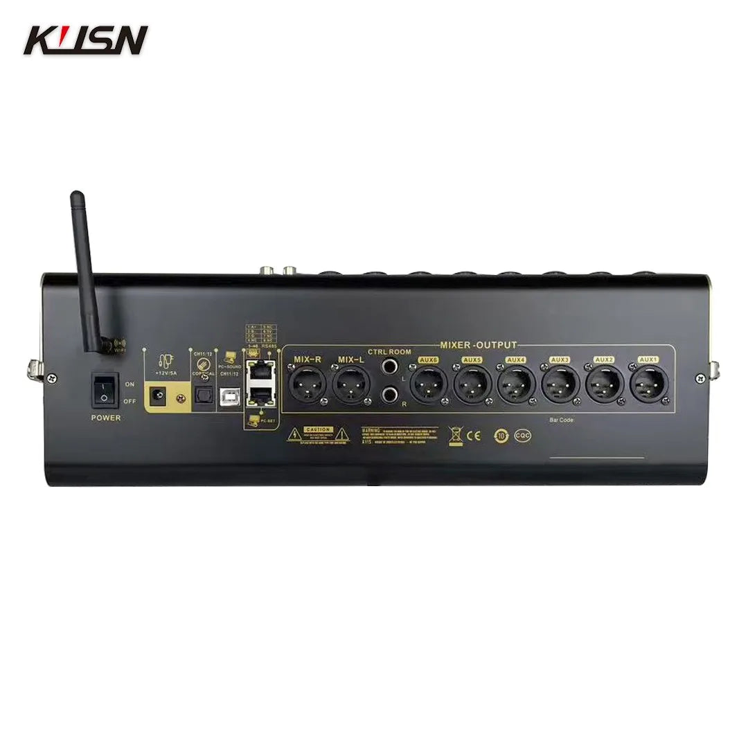 12 Channel WIFI Digital Mixer with 7 Inch Touchscreen