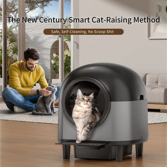 Automatic Self Cleaning Cat Litter Box With App Control