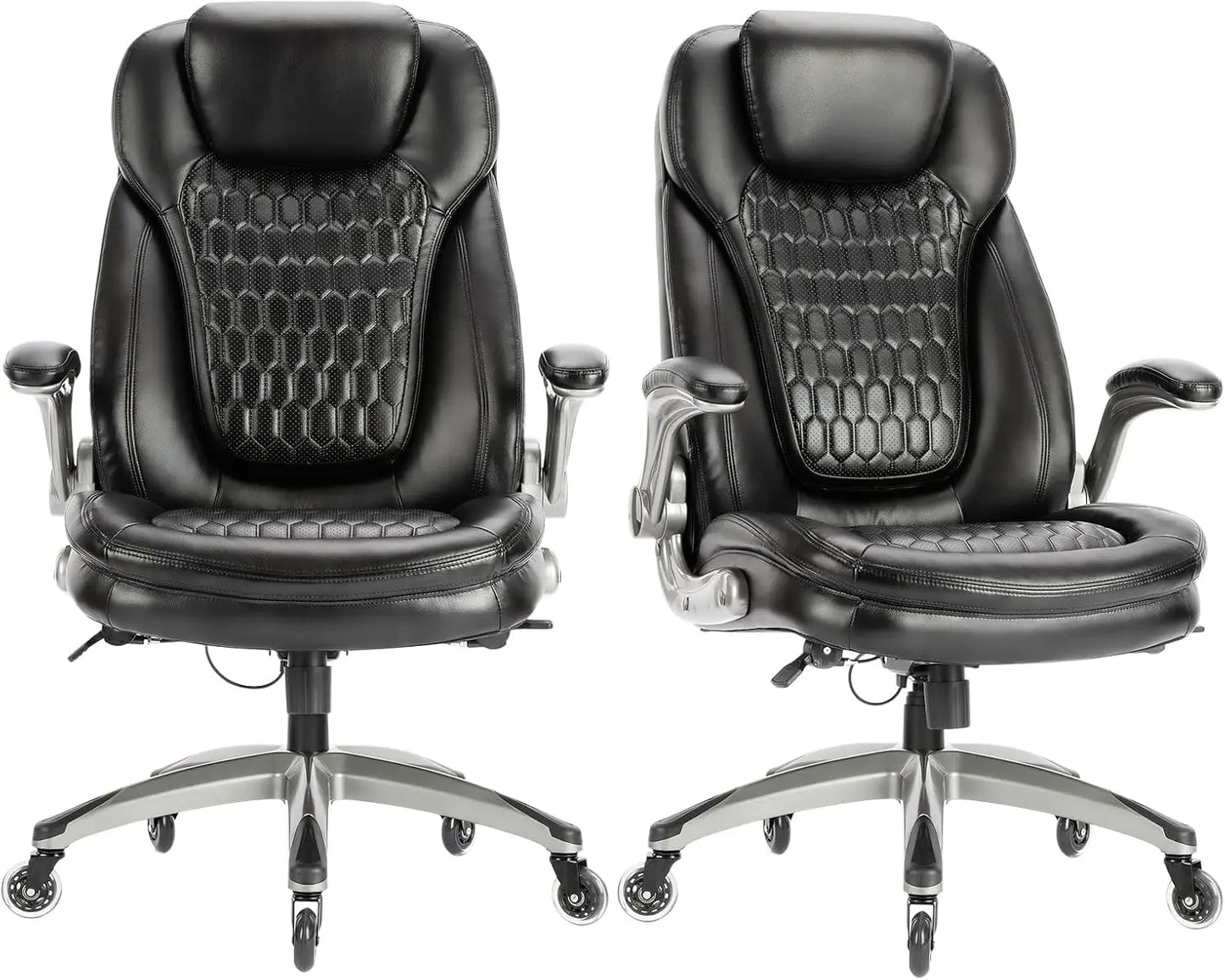 Ergonomic Computer Office Chair High Back Leather Swivel