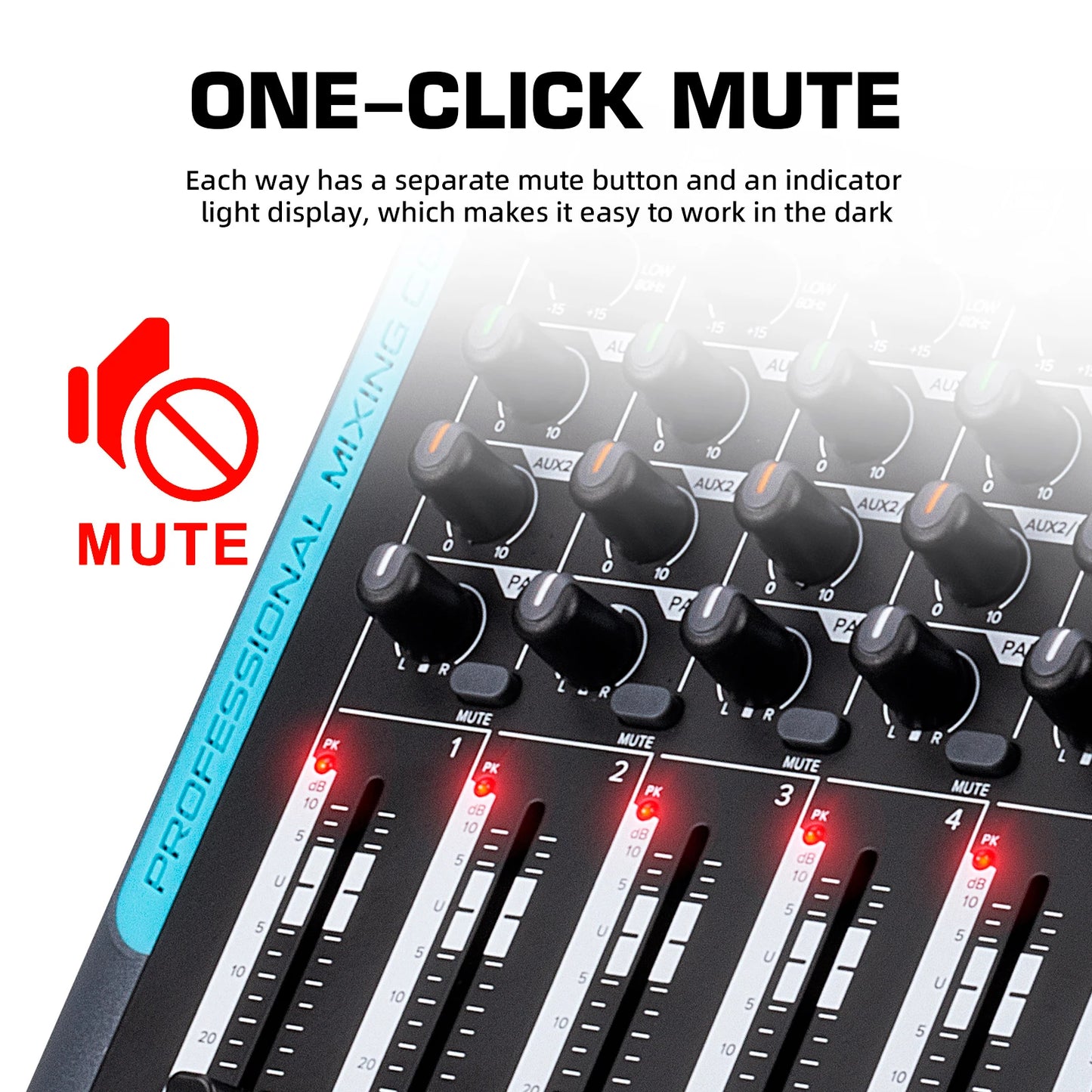Forket 99 DSP FP-10 DJ Mixer with Bluetooth 10 Channels